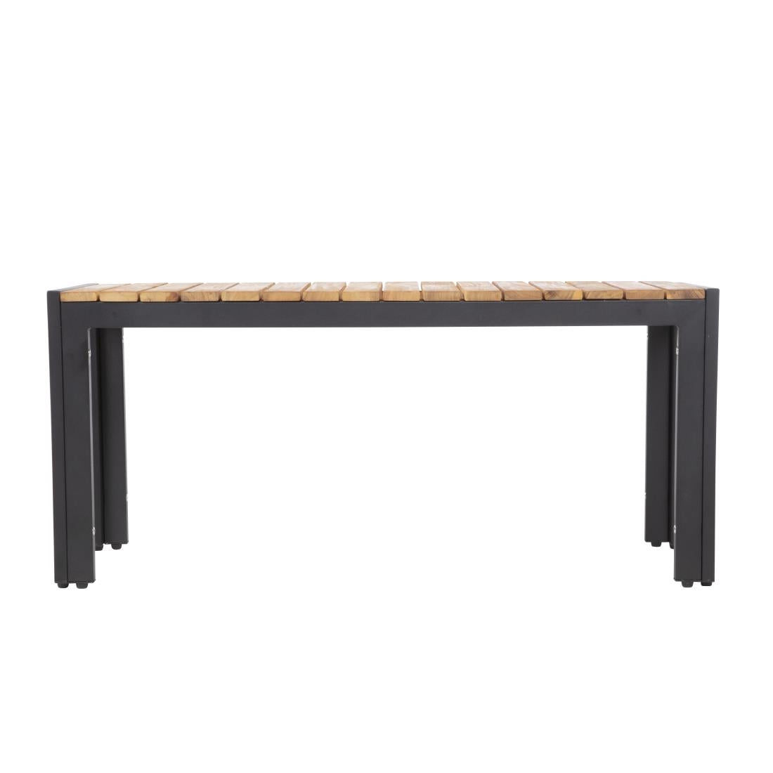 Bancs en acier et acacia Bolero 100 cm (lot de 2) — DS154