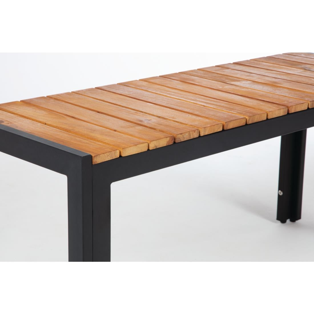 Bancs en acier et acacia Bolero 100 cm (lot de 2) — DS154