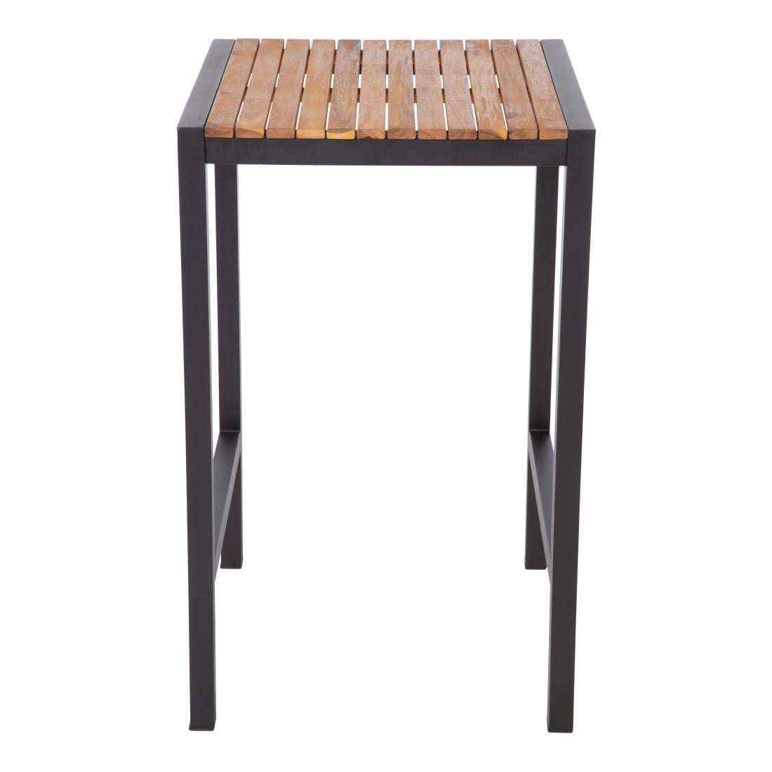 Mange-debout carré en acier et acacia Bolero 60 cm — DS155