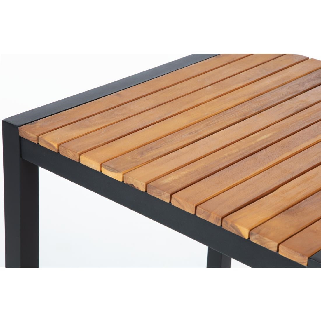 Mange-debout carré en acier et acacia Bolero 60 cm — DS155