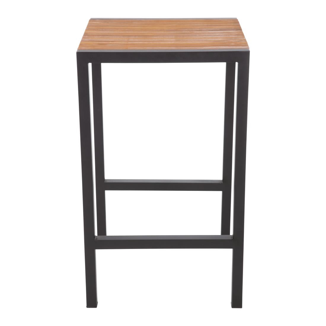Mange-debout carré en acier et acacia Bolero 60 cm — DS155