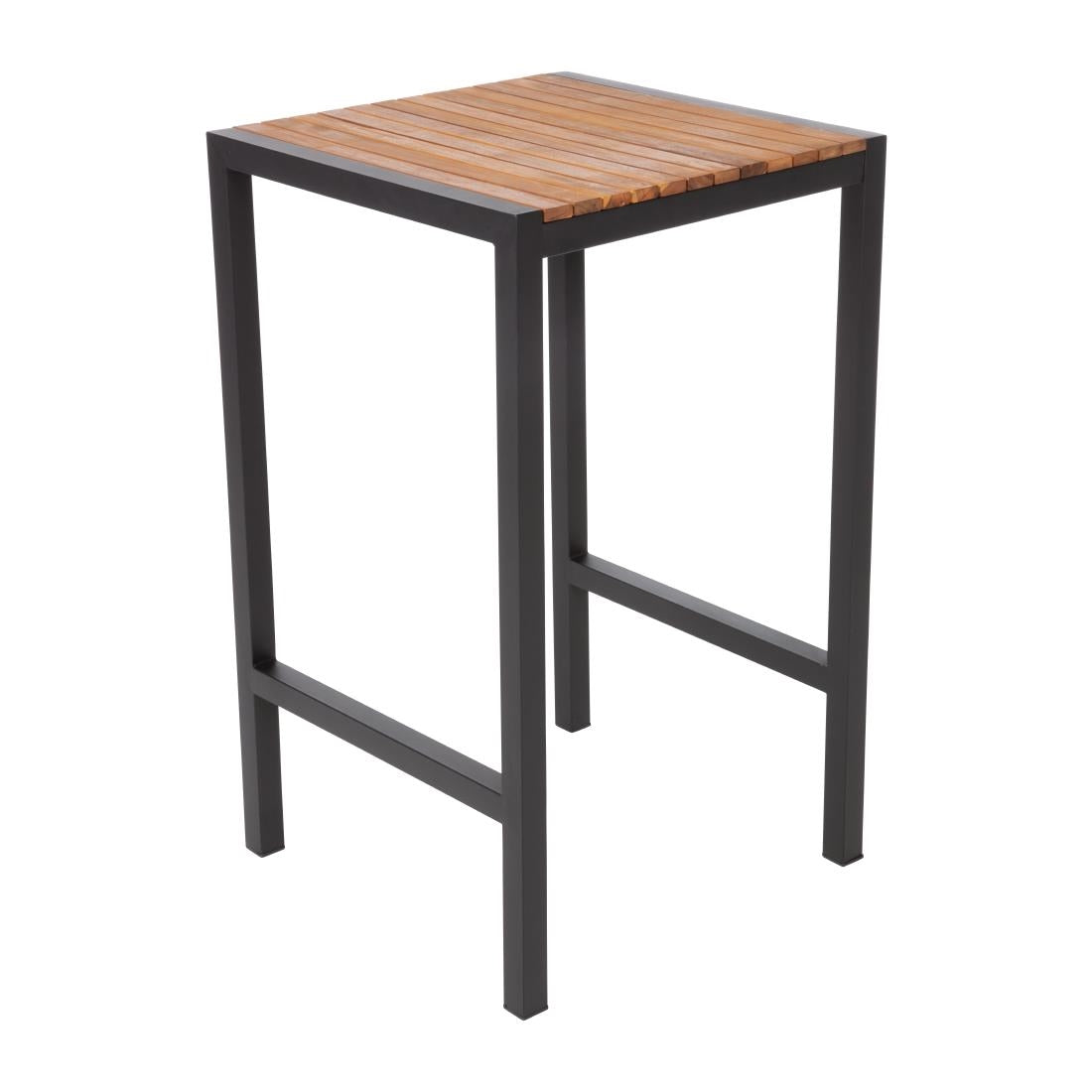 Mange-debout carré en acier et acacia Bolero 60 cm — DS155