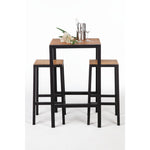 Mange-debout carré en acier et acacia Bolero 60 cm — DS155
