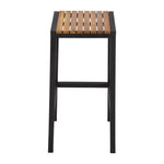 Tabourets de bar en acier noir et acacia Bolero (lot de 2) — DS156