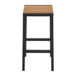Tabourets de bar en acier noir et acacia Bolero (lot de 2) — DS156