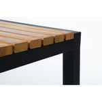 Tabourets de bar en acier noir et acacia Bolero (lot de 2) — DS156