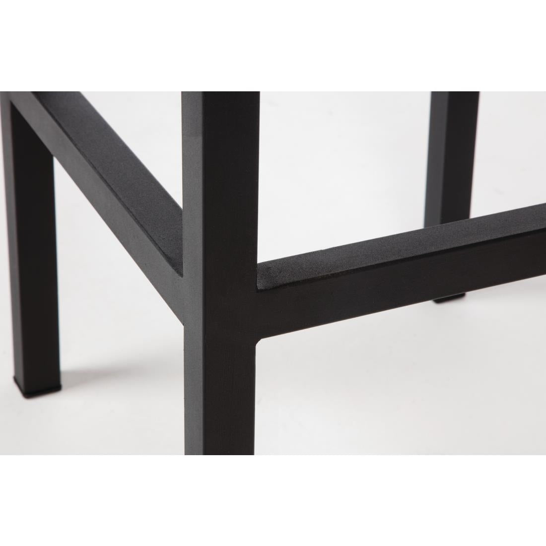 Tabourets de bar en acier noir et acacia Bolero (lot de 2) — DS156