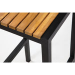 Tabourets de bar en acier noir et acacia Bolero (lot de 2) — DS156