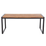 Table industrielle rectangulaire acier et acacia Bolero 180 cm — DS157