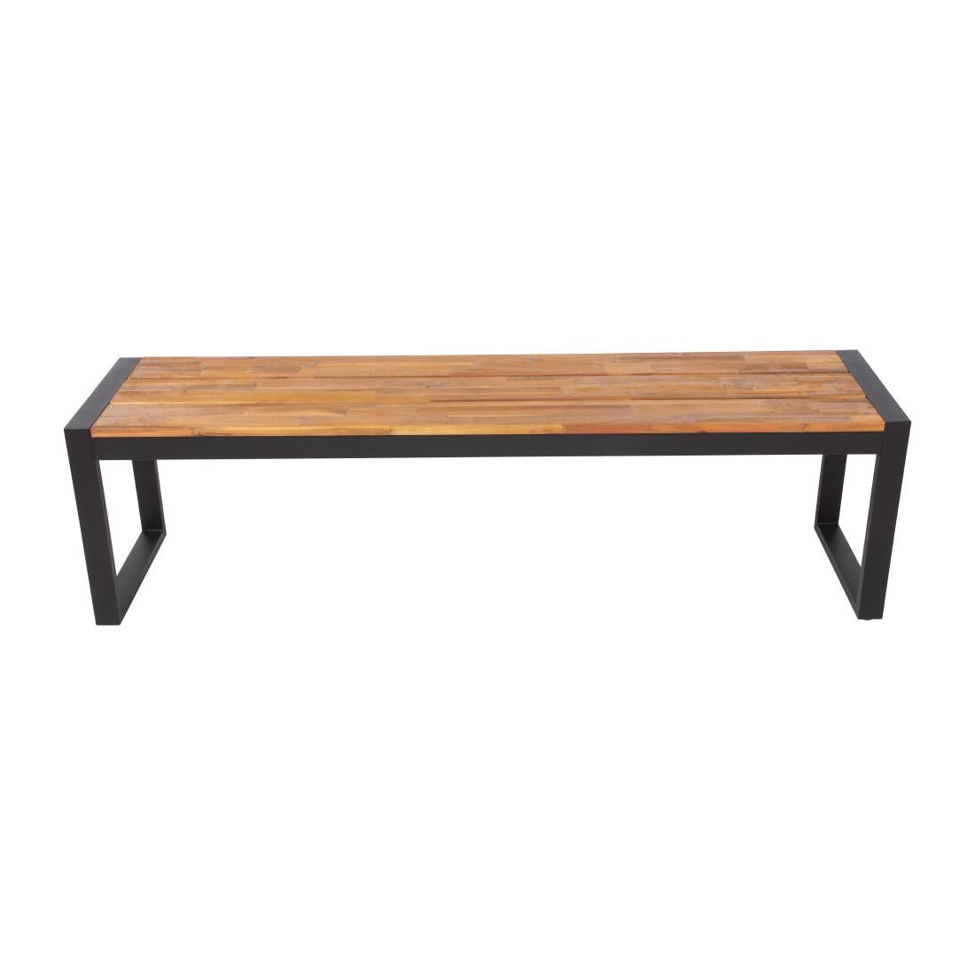 Bancs industriels en acier et acacia Bolero 1600 mm (lot de 2) — DS158