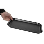 Plateau rectangulaire antidérapant en fibre de verre Cambro EpicTread noir 350mm — DS516