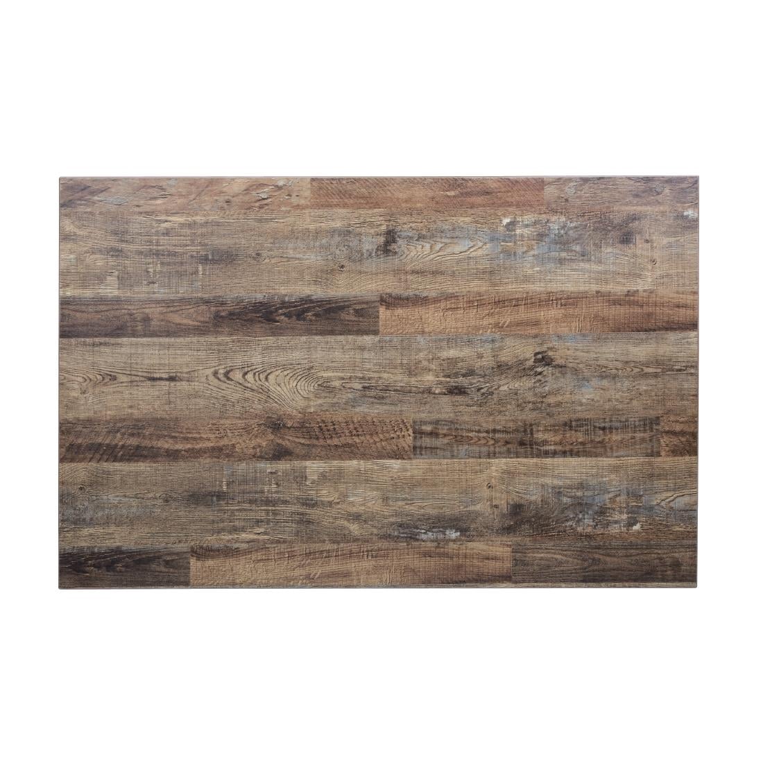 Plateau de table rectangulaire pré-percé Bolero urban foncé 700mm — DT440