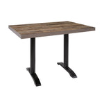 Plateau de table rectangulaire pré-percé Bolero urban foncé 700mm — DT440