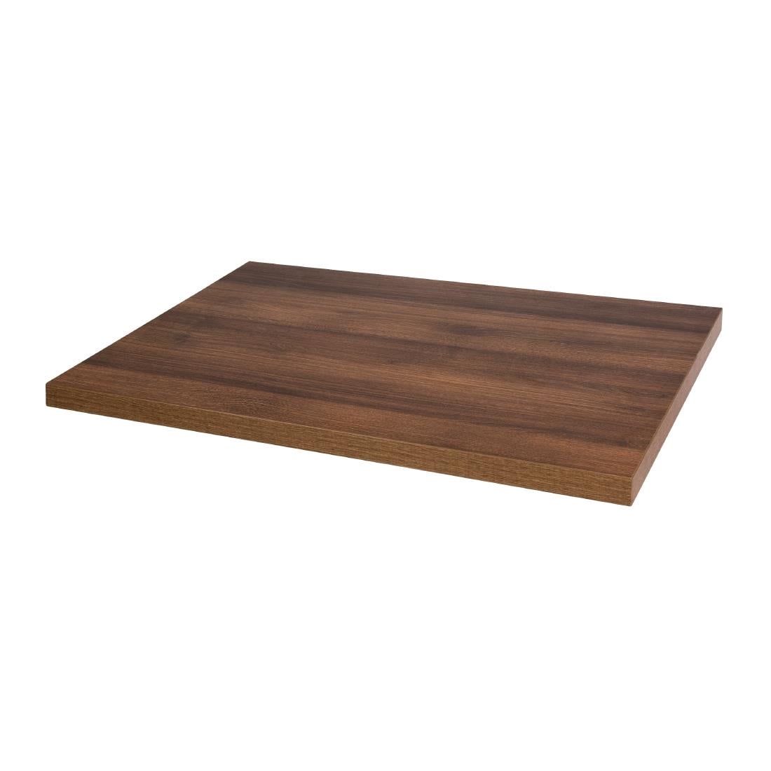 Plateau de table rectangulaire pré-percé Bolero chêne rustique 700mm — DT442