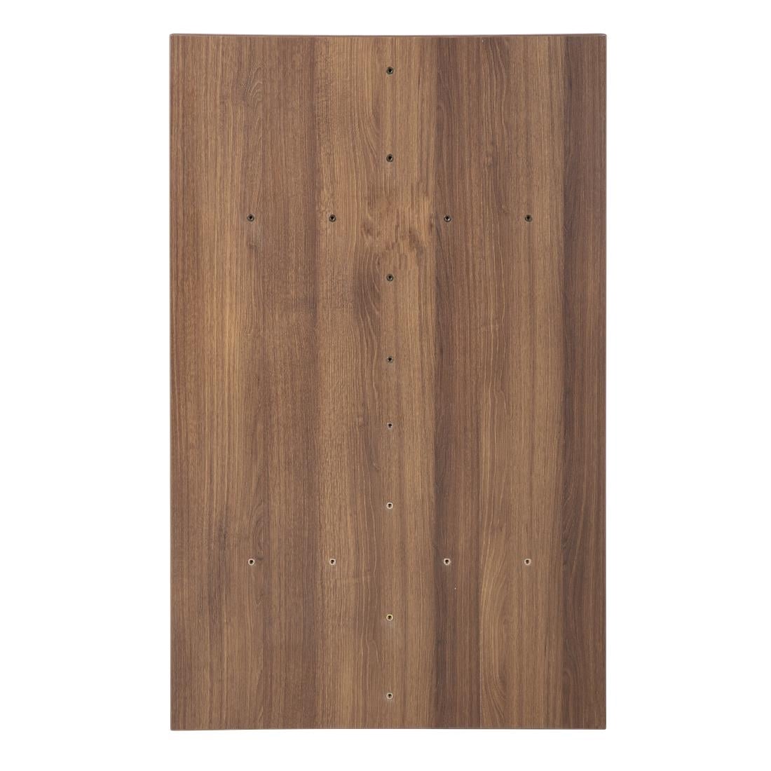 Plateau de table rectangulaire pré-percé Bolero chêne rustique 700mm — DT442