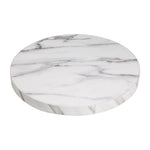 Plateau de table rond pré-percé Bolero effet marbre 600 mm — DT445
