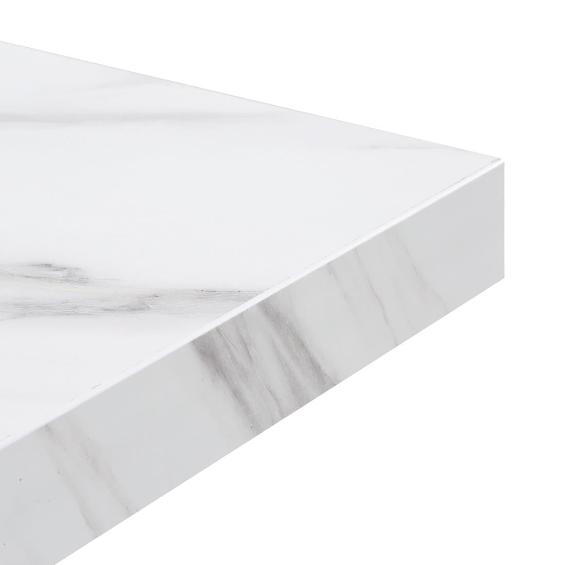 Plateau de table carré pré-percé Bolero effet marbre 700 mm — DT446