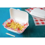 Barquettes à charnière en bagasse compostables Fiesta Compostable 18,2 cm (lot de 250) — DW248