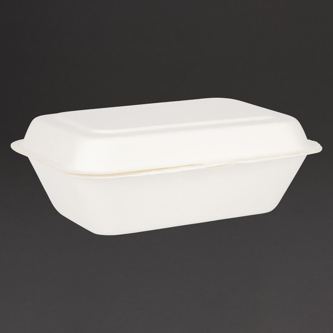Barquettes à charnière en bagasse compostables Fiesta Compostable 18,2 cm (lot de 250) — DW248