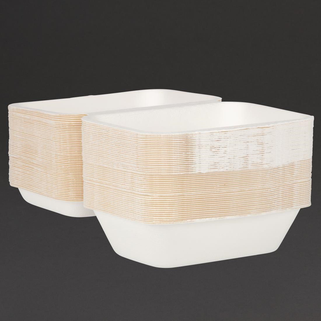 Barquettes à charnière en bagasse compostables Fiesta Compostable 18,2 cm (lot de 250) — DW248