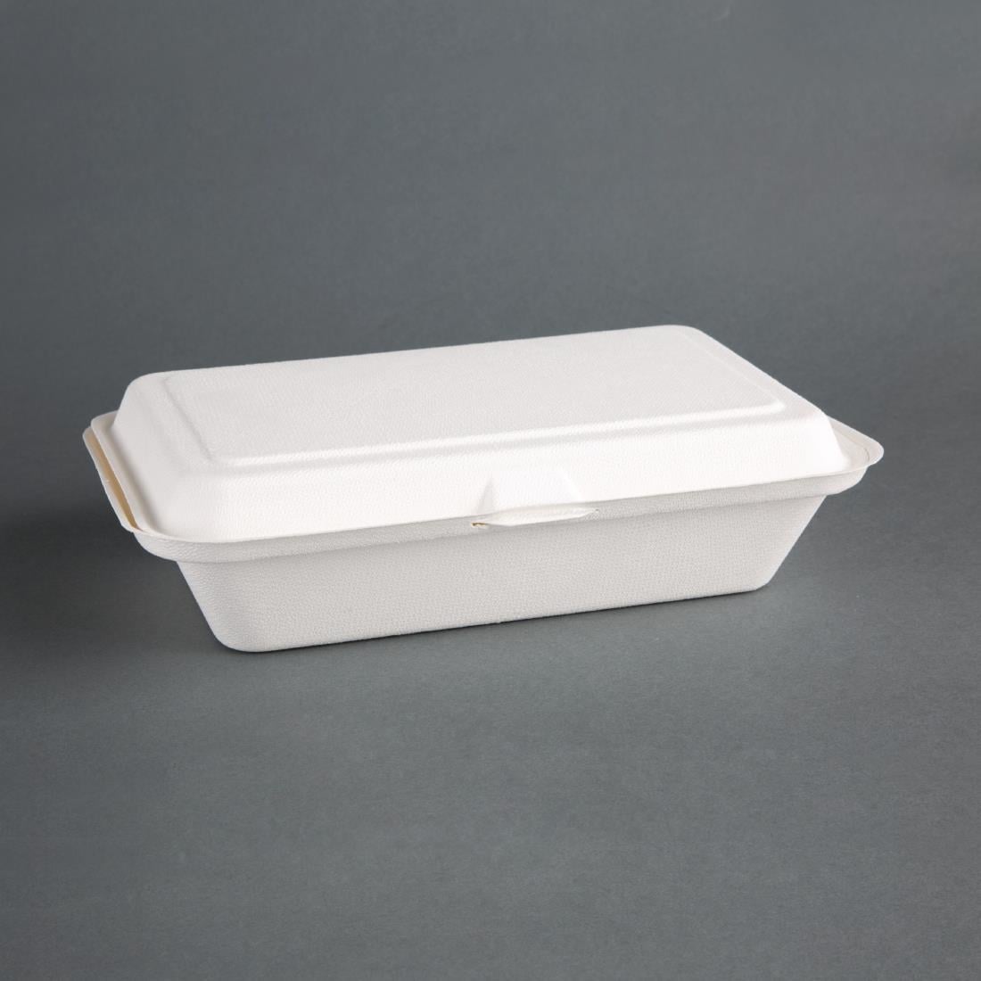 Barquettes à charnière en bagasse Fiesta Compostable 248mm (lot de 250) — DW249