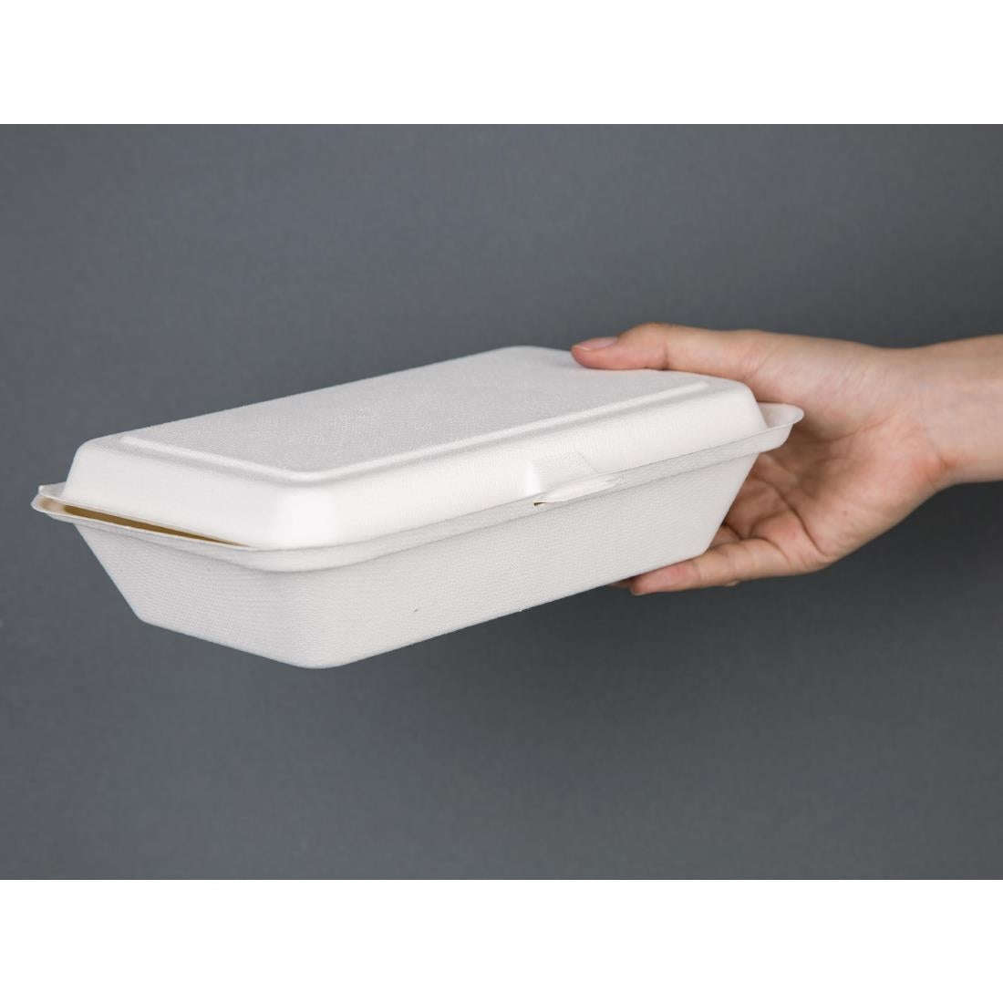 Barquettes à charnière en bagasse Fiesta Compostable 248mm (lot de 250) — DW249