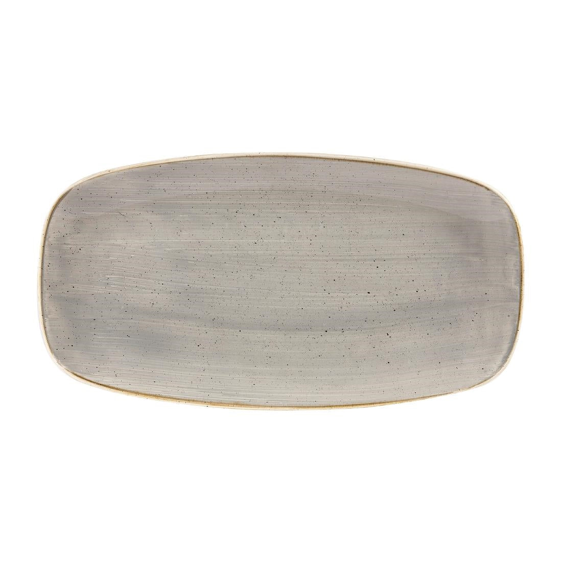 Assiettes oblongues Churchill Stonecast Peppercorn Grey 153 x 298mm (Lot de 12) — DW333