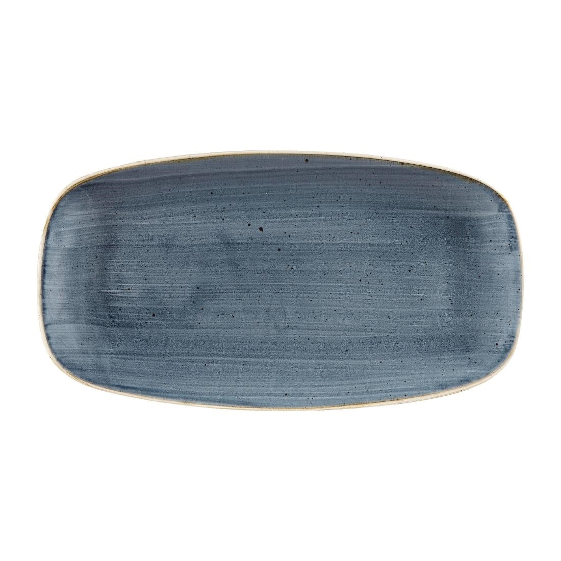Assiettes oblongues Churchill Stonecast Blueberry 153 x 298mm (Lot de 12) — DW356