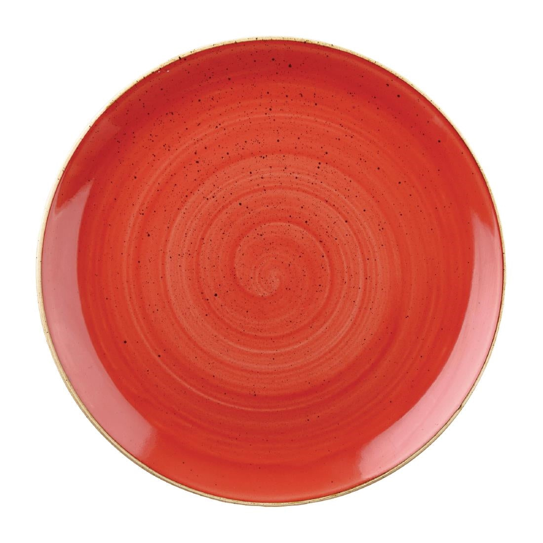 Assiettes coupes rondes Churchill Stonecast Berry Red 182mm (Lot de 12) — DW368