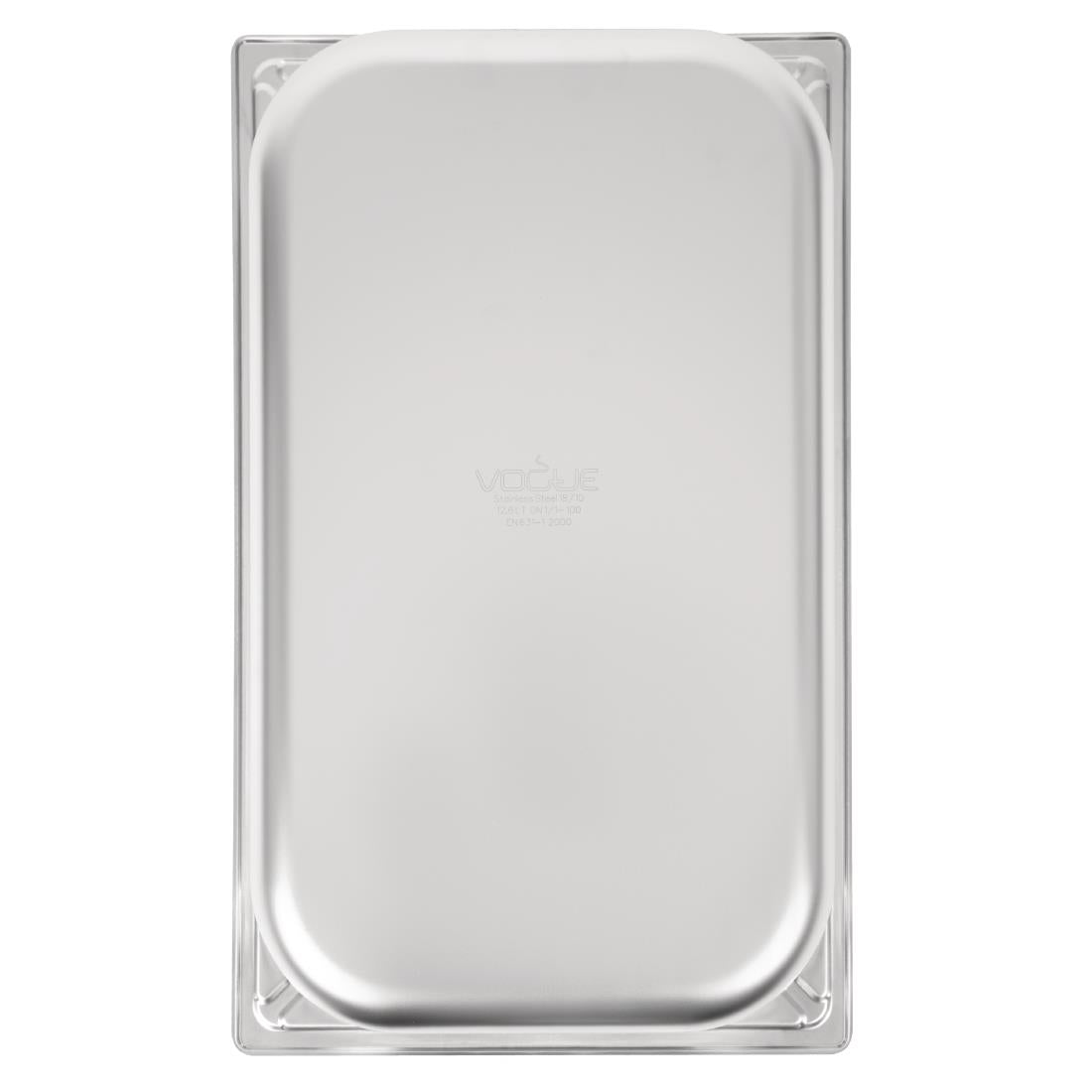 Bac inox 18/10 professionnel Vogue GN 1/1 100mm — DW434