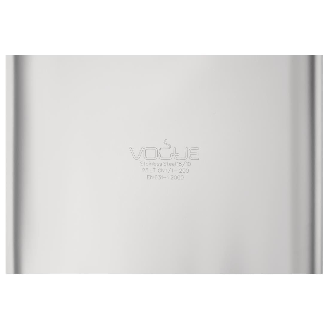 Bac professionnel inox 18/10 Vogue GN 1/1 200mm — DW436