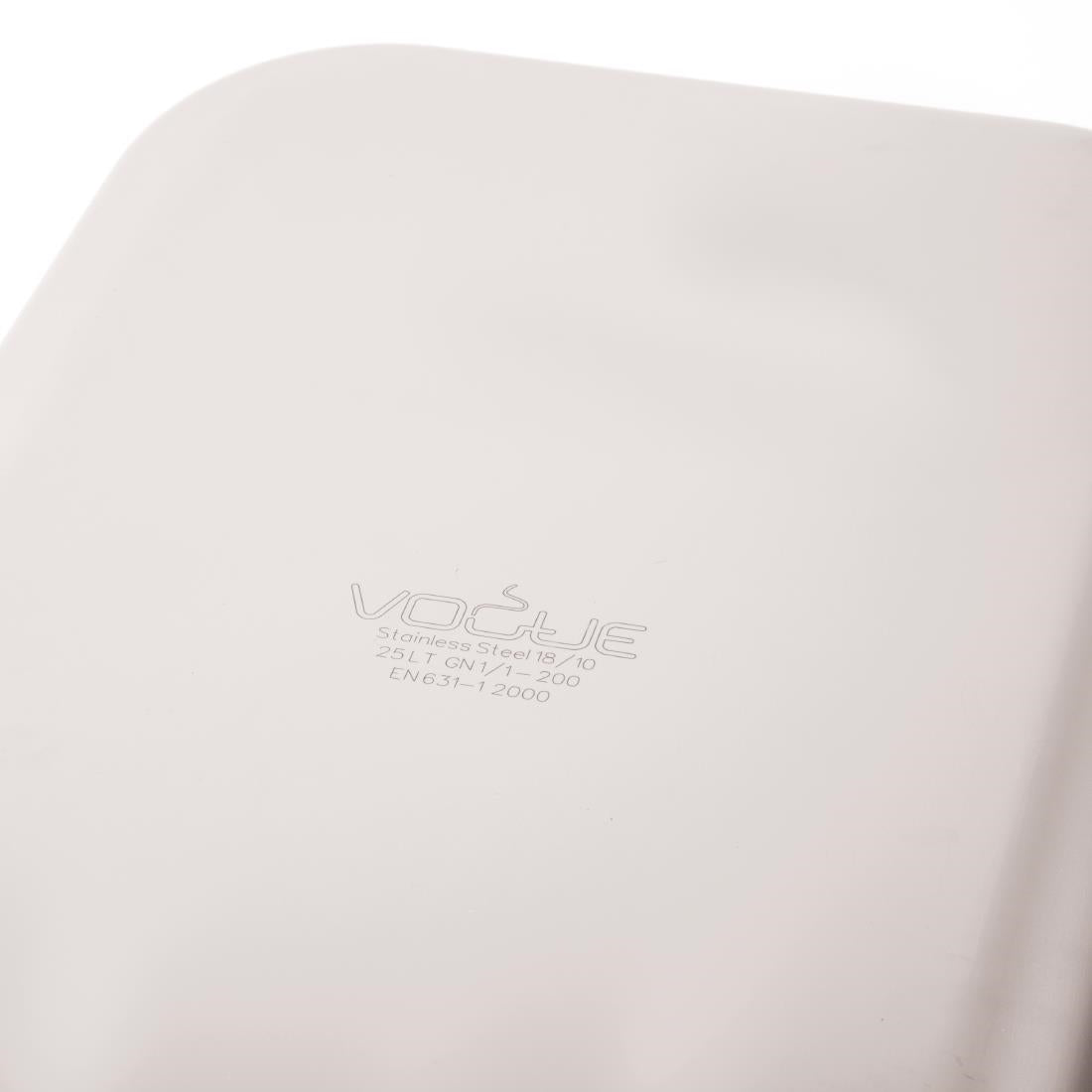 Bac professionnel inox 18/10 Vogue GN 1/1 200mm — DW436