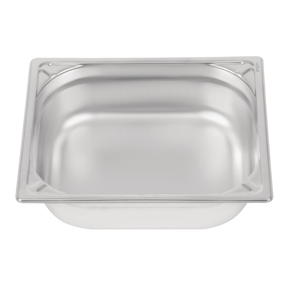 Bac inox 18/10 professionnel Vogue GN 1/2 100mm — DW439
