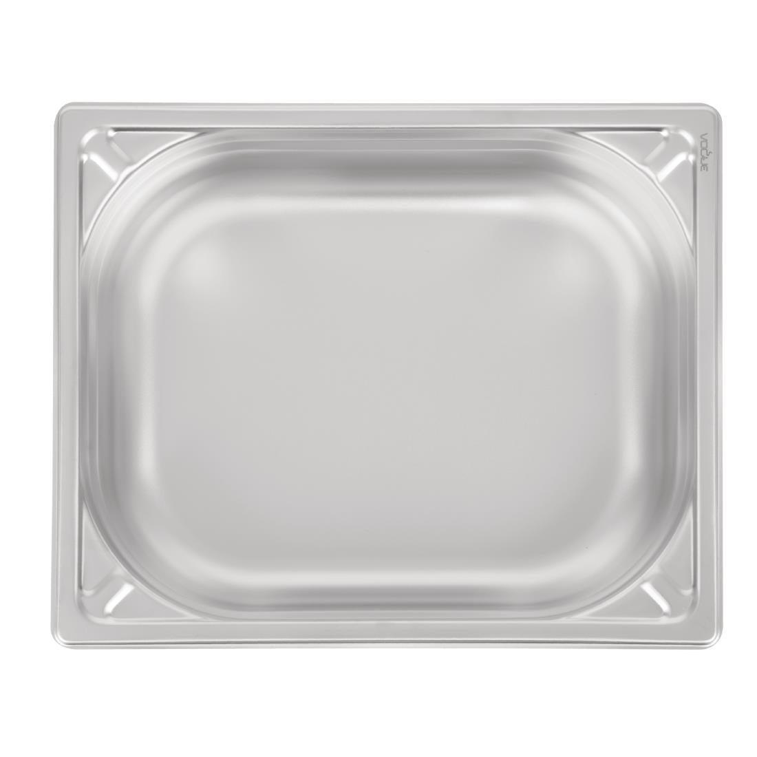 Bac inox 18/10 professionnel Vogue GN 1/2 100mm — DW439
