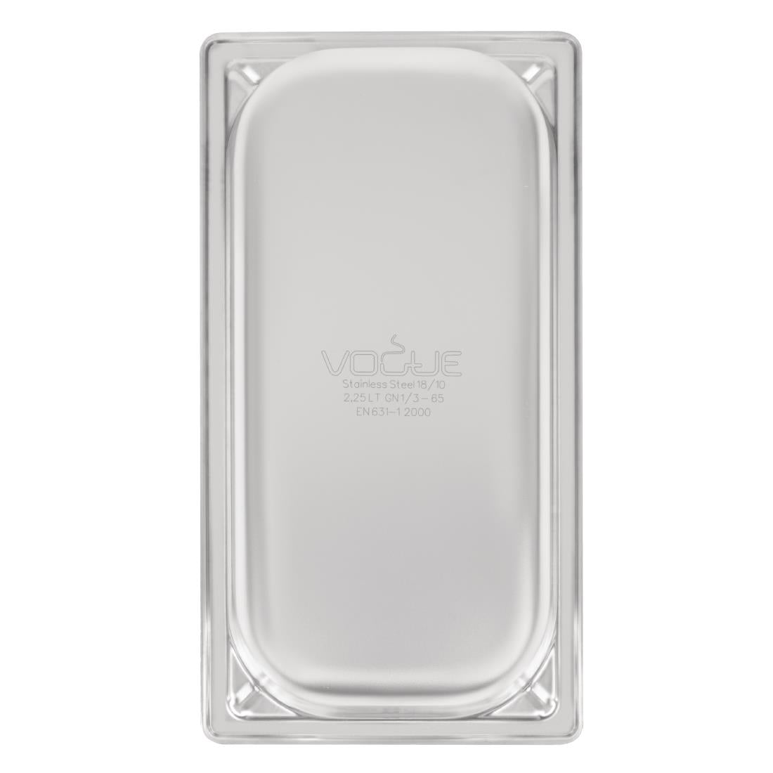 Bac professionnel inox 18/10 Vogue GN 1/3 65mm — DW442