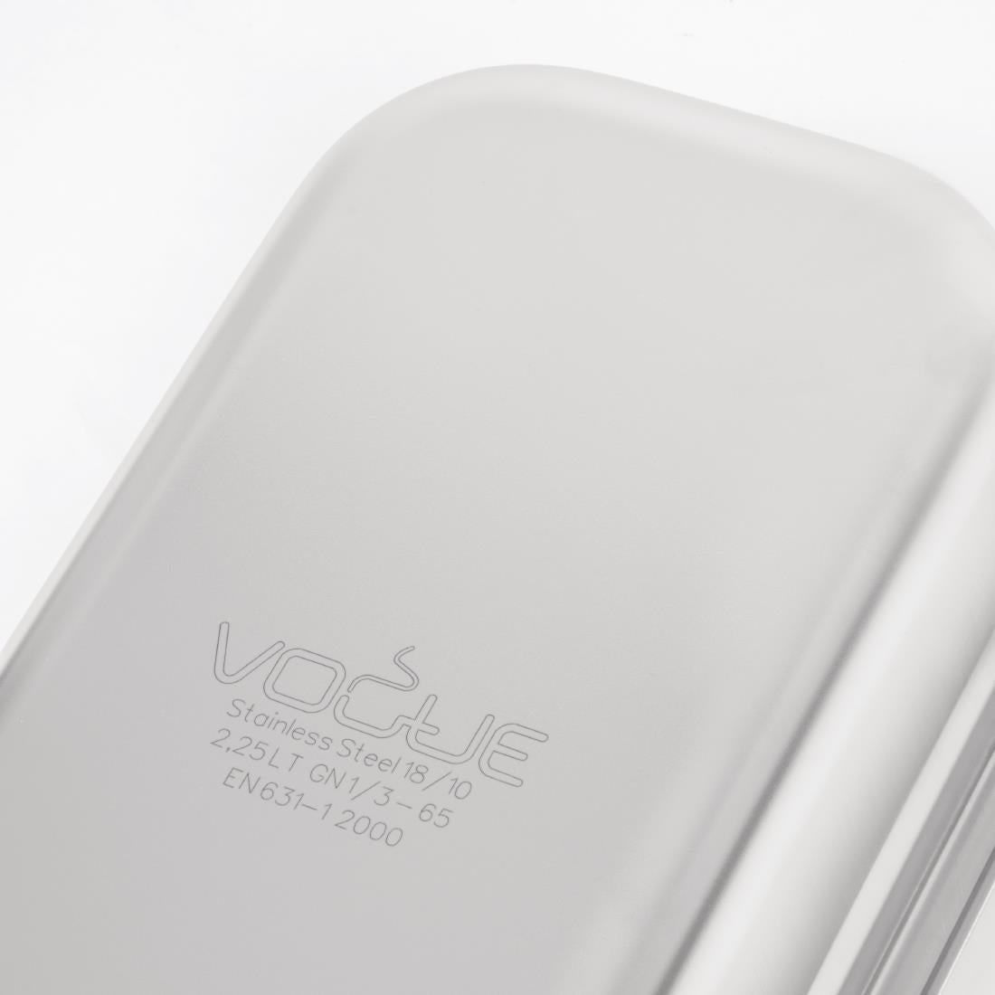 Bac professionnel inox 18/10 Vogue GN 1/3 65mm — DW442