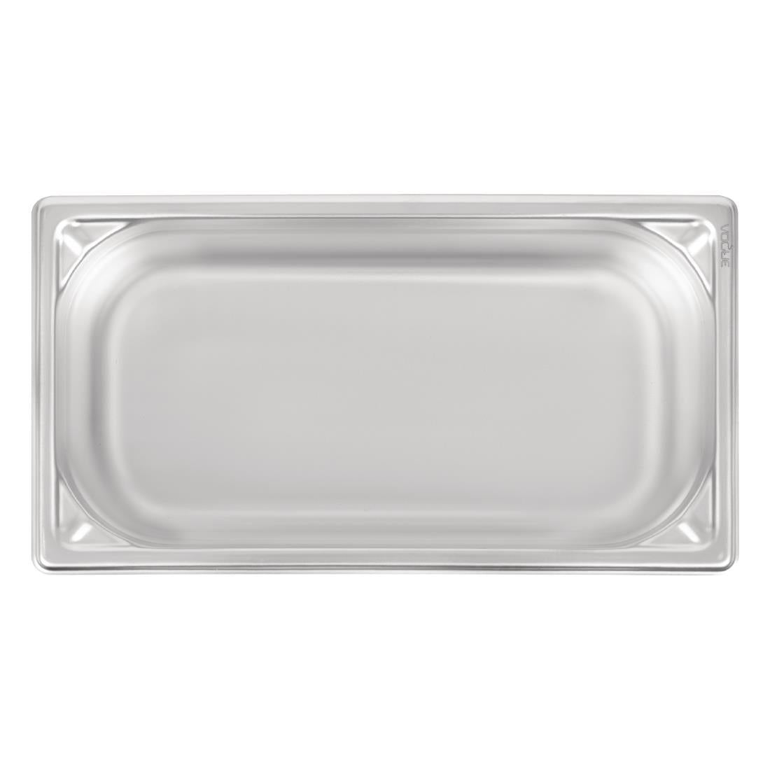 Bac inox 18/10 professionnel Vogue GN 1/3 100mm — DW443