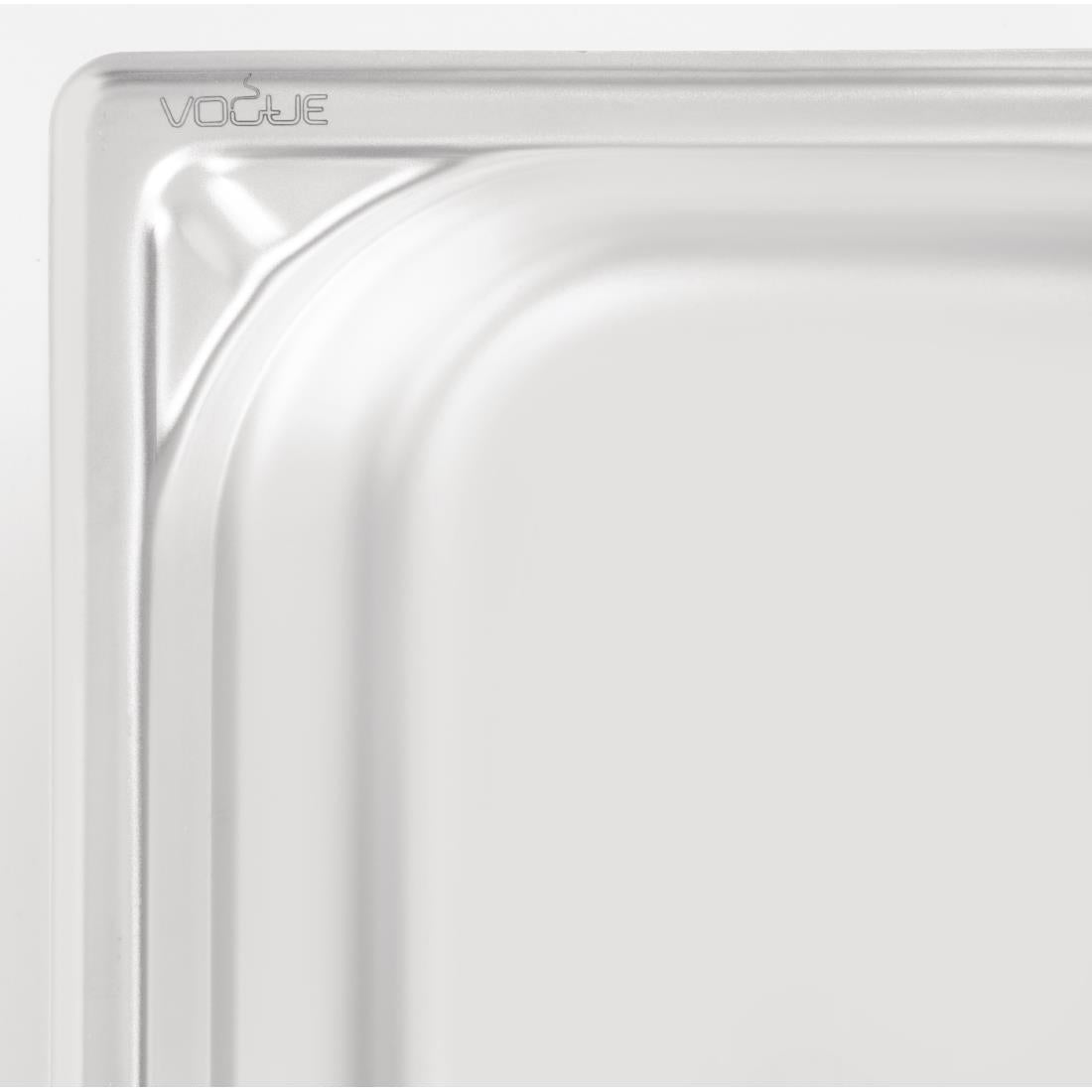 Bac inox 18/10 professionnel Vogue GN 1/3 100mm — DW443