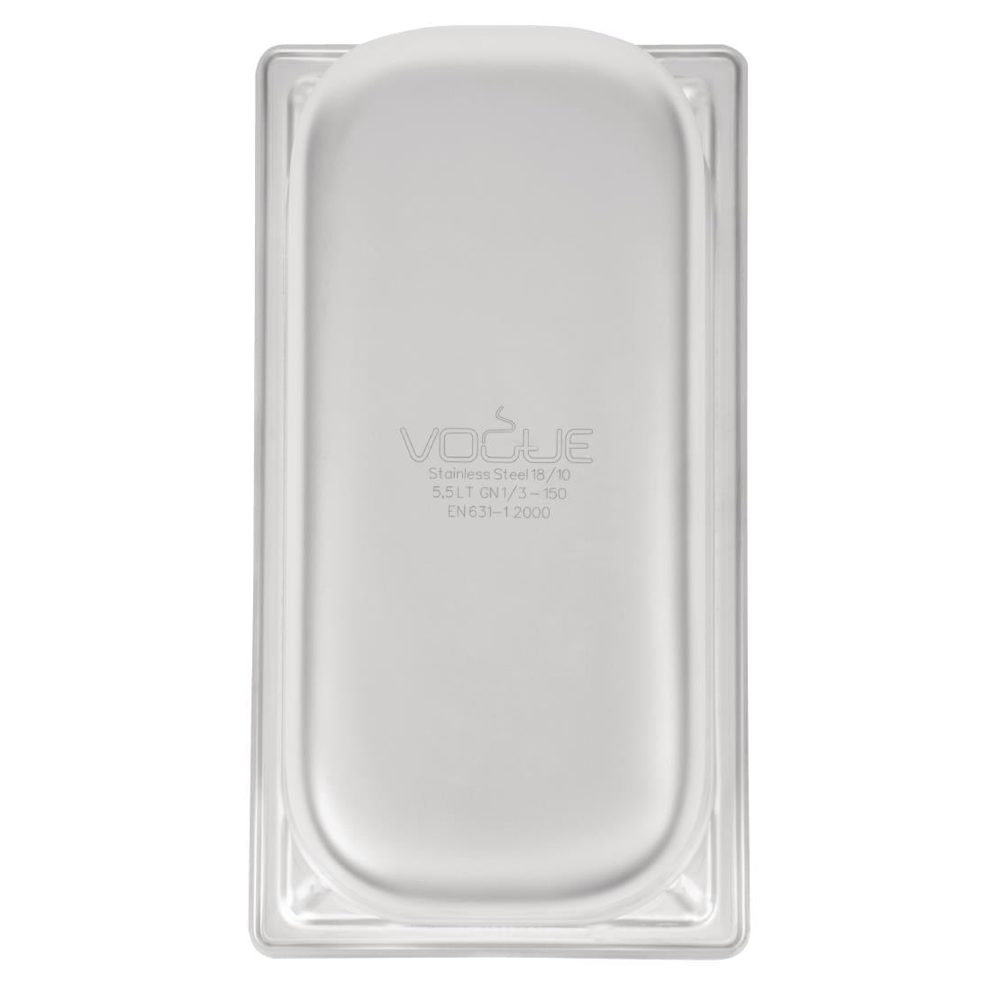 Bac professionnel inox 18/10 Vogue GN 1/3 150mm — DW444