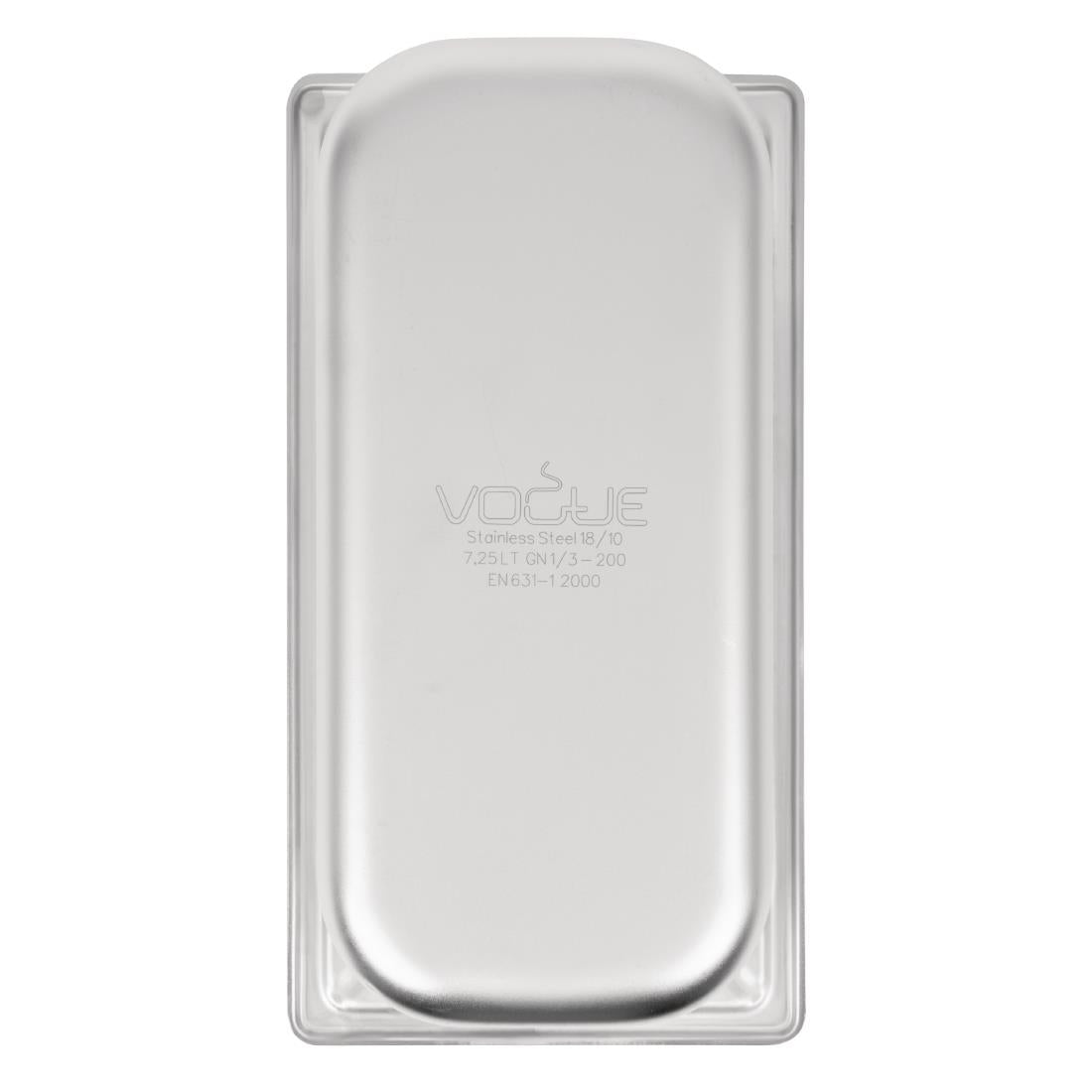 Bac professionnel inox 18/10 Vogue GN 1/3 200mm — DW445