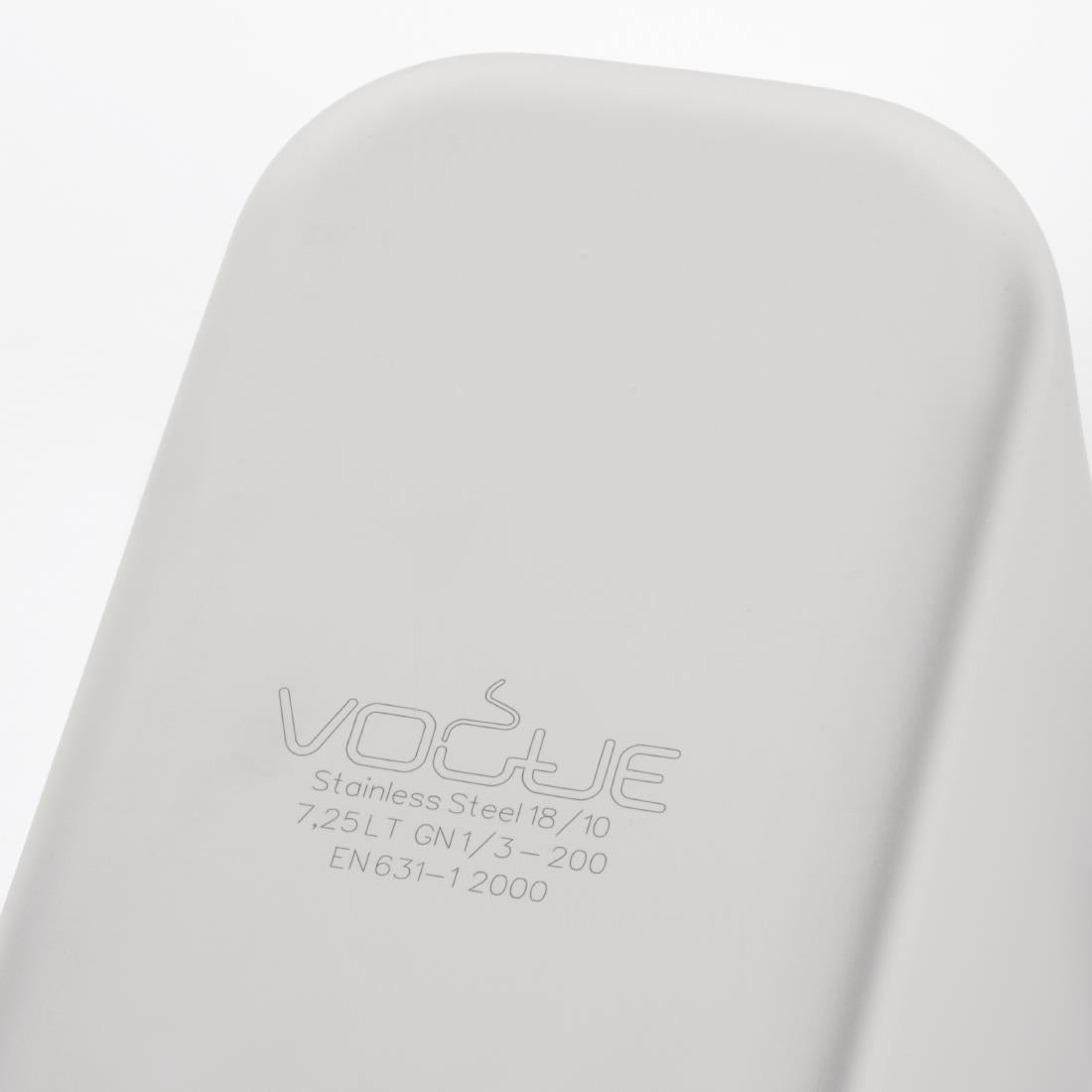 Bac professionnel inox 18/10 Vogue GN 1/3 200mm — DW445