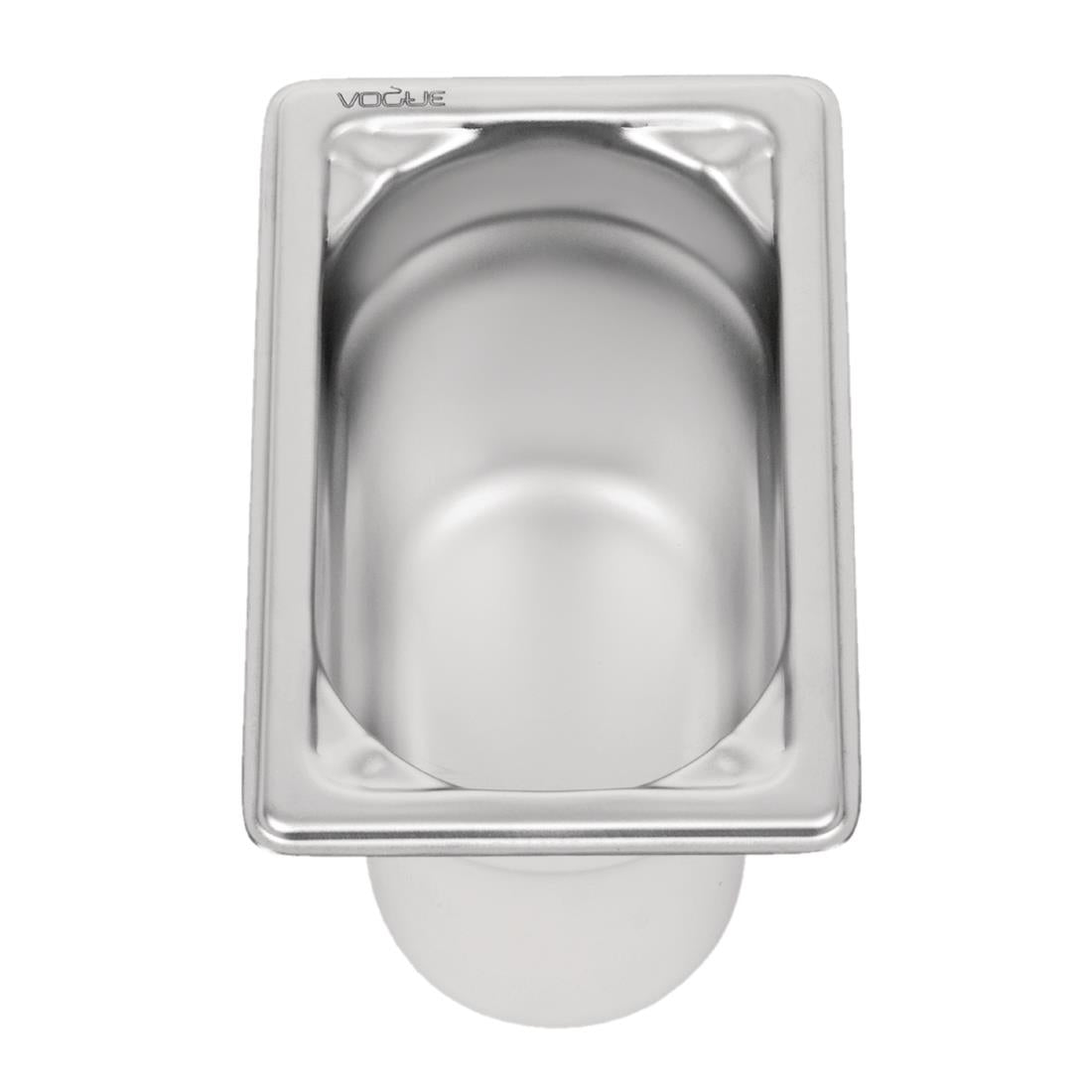 Bac inox 18/10 professionnel Vogue GN 1/9 100mm — DW454