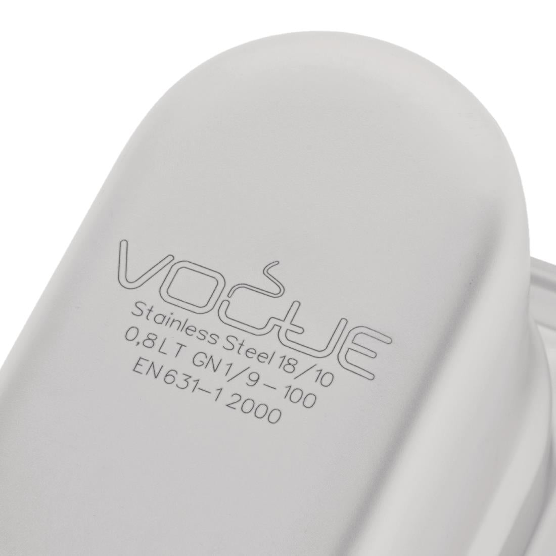 Bac inox 18/10 professionnel Vogue GN 1/9 100mm — DW454
