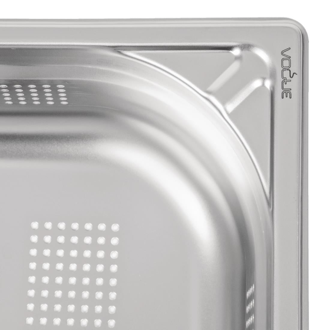Bac inox 18/10 perforé GN 1/1 professionnel Vogue 100mm — DW462