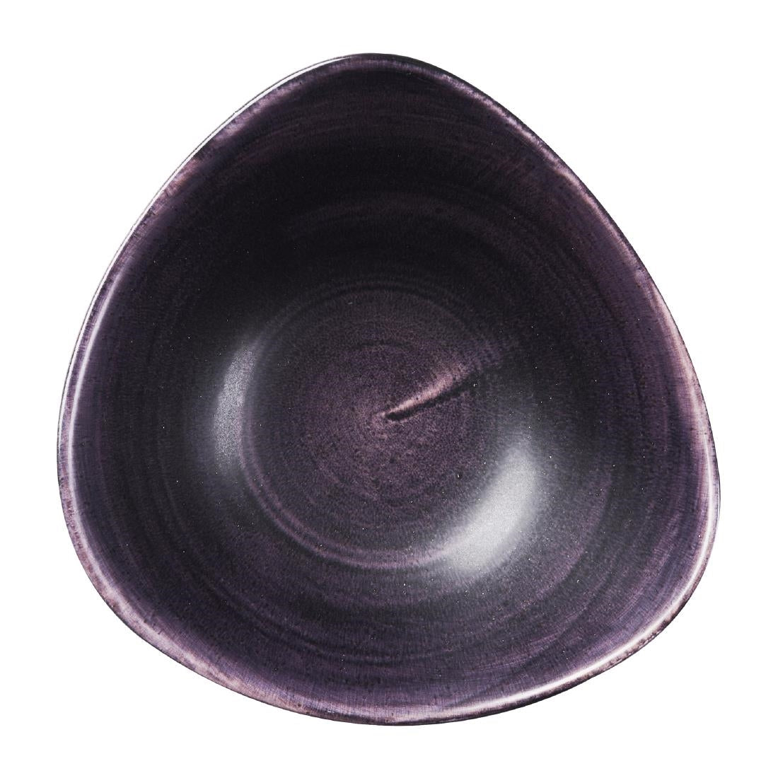 Bols triangulaires Churchill Stonecast Patina Purple 235mm (Lot de 12) — DX066
