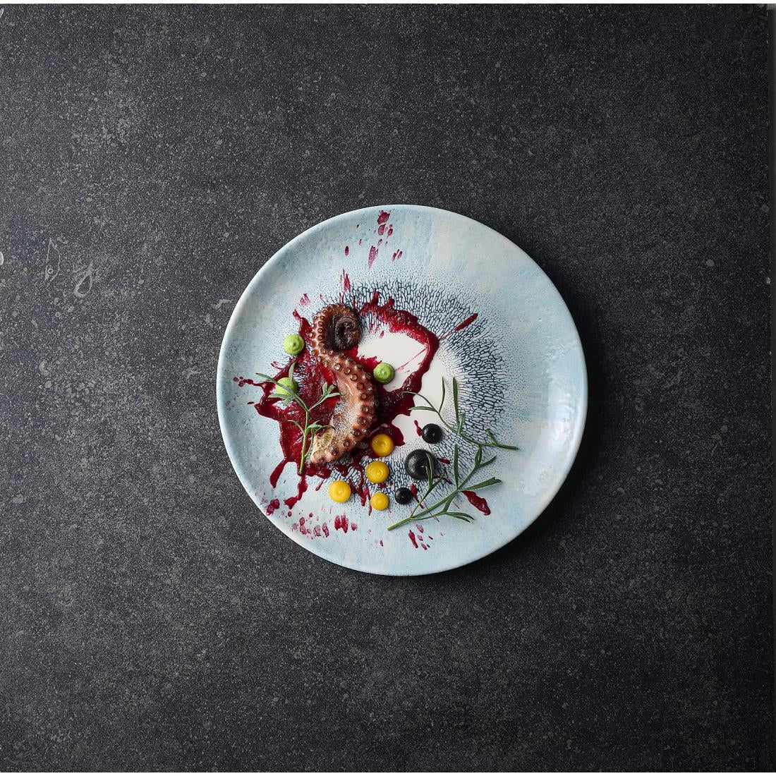 Assiettes rondes Churchill Studio Prints Fusion Blue 260mm (Lot de 12) — DX074
