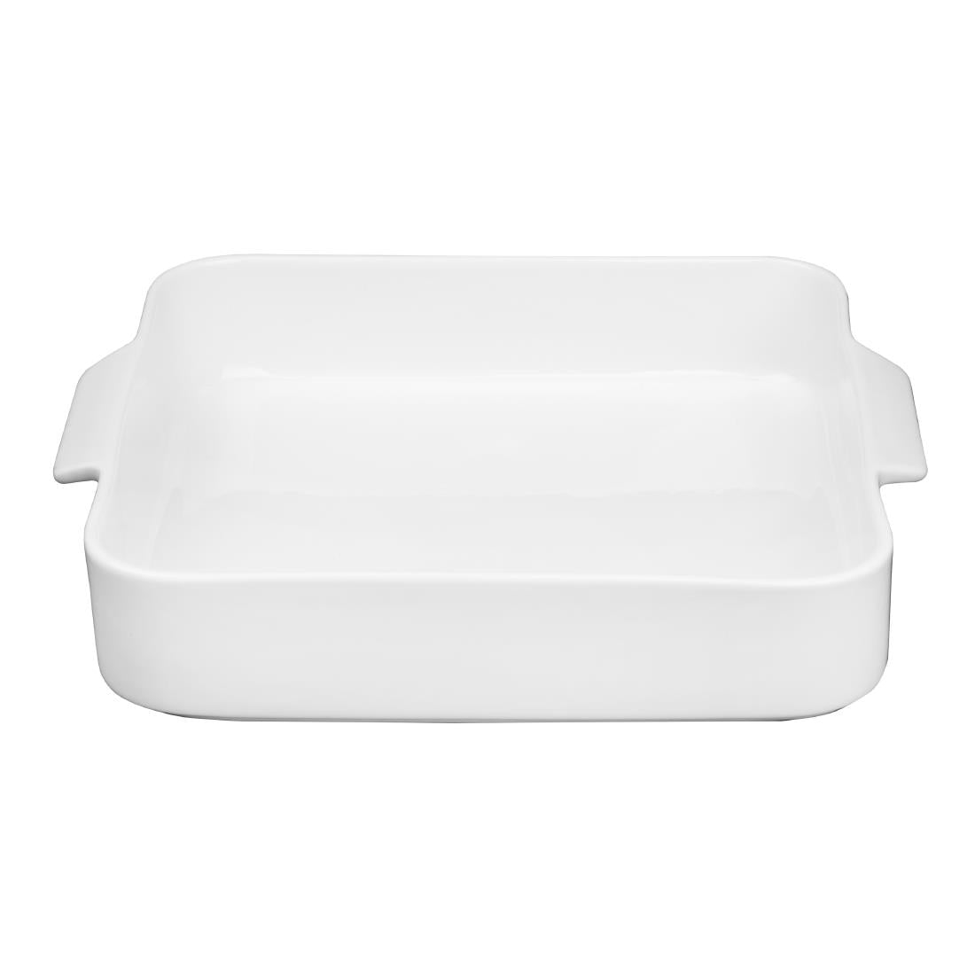 Plats à four carrés avec poignées Olympia Whiteware 260x225x50mm (lot de 2) — DX386