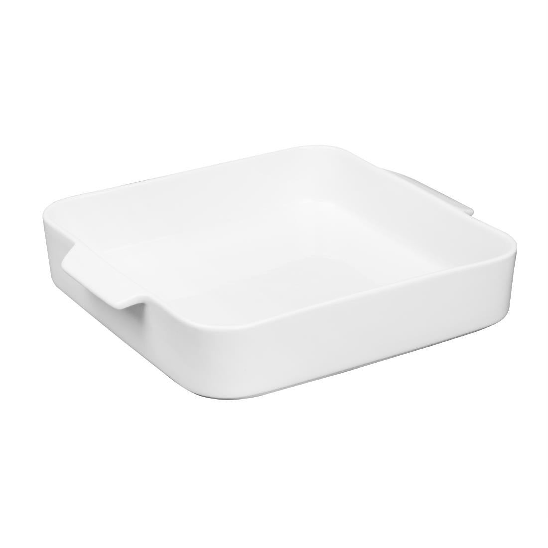 Plats à four carrés avec poignées Olympia Whiteware 260x225x50mm (lot de 2) — DX386