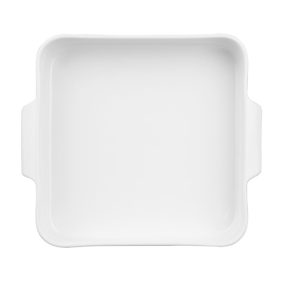 Plats à four carrés avec poignées Olympia Whiteware 260x225x50mm (lot de 2) — DX386