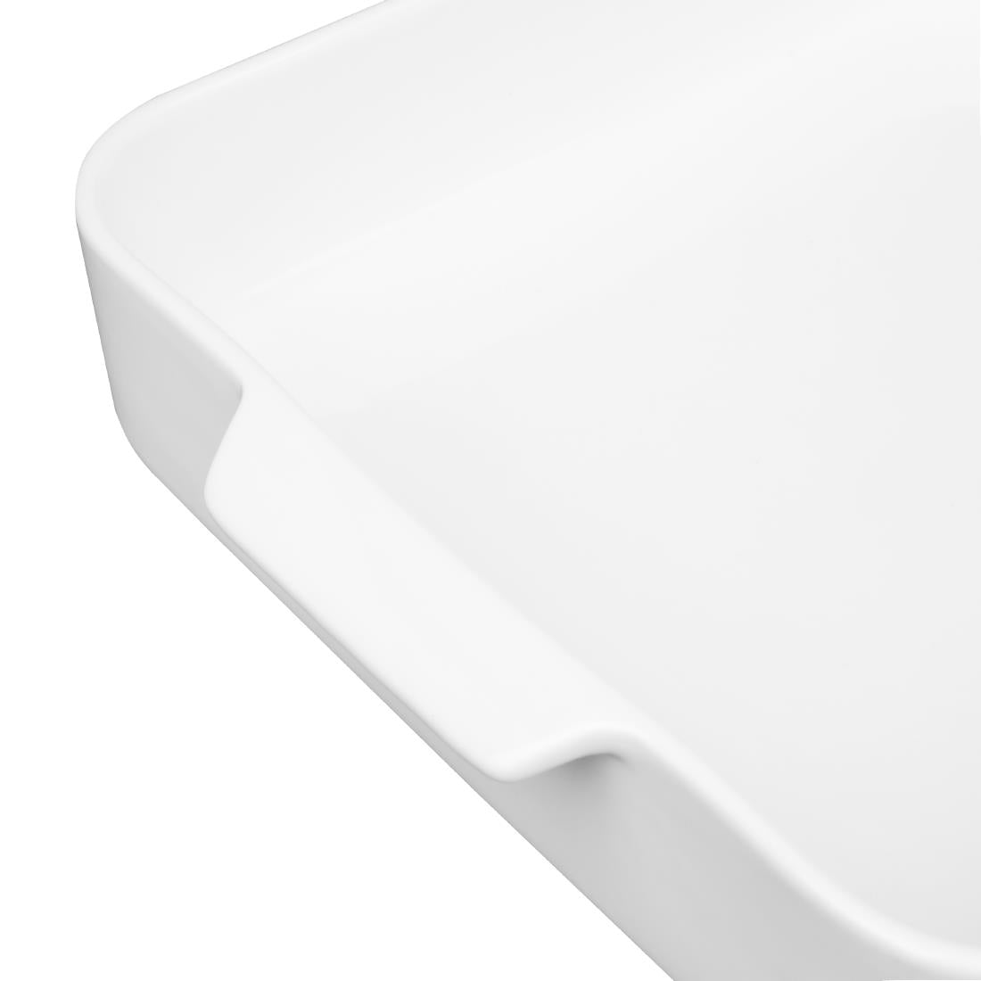 Plats à four carrés avec poignées Olympia Whiteware 260x225x50mm (lot de 2) — DX386